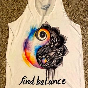 “Find Balance” racerback tank top.